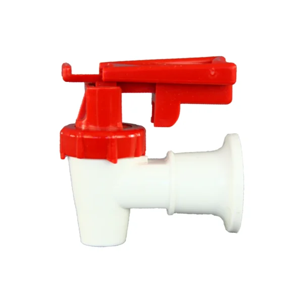 White Glacier Water Cooler Tap - Red